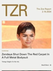 Zendaya Shut Down The Red Carpet In A Full Metal Bodysuit