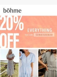 did someone say…20% OFF EVERYTHING?!