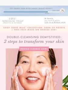 ends midnight: FREE Face Mask + 5x Points on Three Milk! ?