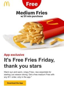 free fries for leo szn ♌️​