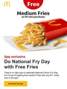 it’s national french fry day