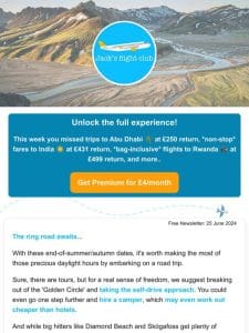 *non-stop* Reykjavík， Iceland in £60s-£80s return in August-May (easyJet)