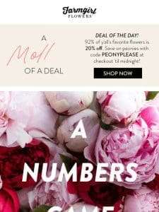 peonies. on. sale.