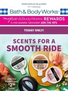 today only! fuel ? up on car fragrances.