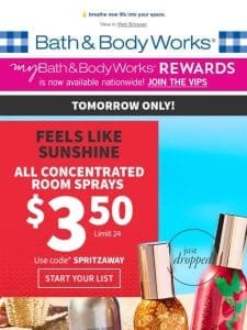 tomorrow: make room ? for your fave scents.