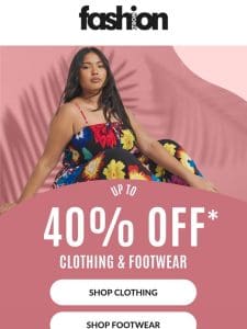 up to 40% off! Ready， set， GO❗