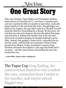 ‘The Cop Who Cracked the Tupac Murder Case，’ by Greg Donahue