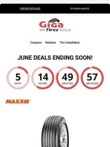 ⌛ Almost Gone! June Tire Deals Ending Soon