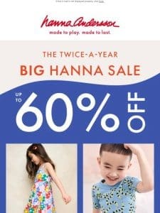 ⏰ It’s Time To Shop Hanna Sale: Up To 60% Off