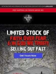 ⏳ Limited Stock Alert: Faith Over Fear & In God We Trust Going Fast