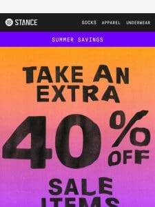 ☀️ Don’t Miss Out: Extra 40% OFF Sale Items