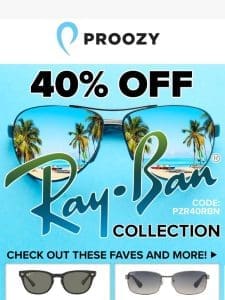 ☀️ Shine in Style: Enjoy 40% off Ray-Bans