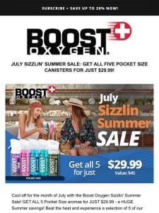 ☀️   Summer Sale Alert: FIVE Boost Canisters for JUST $29.99!!!