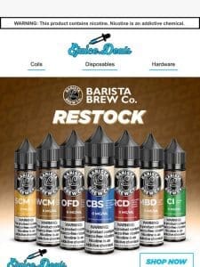 ☕ Barista Brew E-Liquid Restocked | 35% OFF