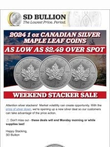 ⚡ Silver Price Drops – New Silver Maple Deal Released