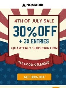 ⚡30% OFF + 3X entries on our NEW Summer Box