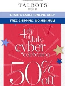 ⚪  50% off CYBER CELEBRATION!