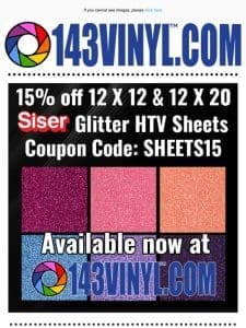 ✨ Big Sale on Siser Glitter HTV Sheets! ✨