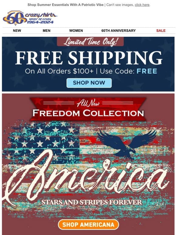 ✨Red， White & New + Sitewide FREE Shipping✨