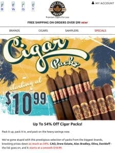 ✴️ Up To 54% Off Cigar Packs ✴️