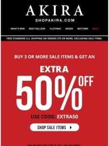 ❗ EXTRA 50% OFF❗