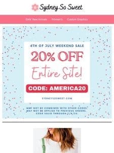 ❤️  Save 20% on Your ENTIRE Order All Weekend Long!
