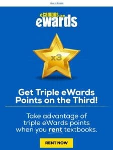 ⭐ Unlock Now: Earn Triple eWards on Rentals ⭐