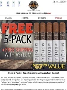 ️ Free 5-Pack + Free Shipping with Asylum Boxes  ️