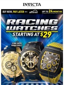 ️ Racing Watches STARTING AT $29❗️