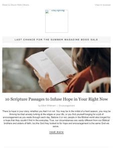 10 Scripture Passages to Infuse Hope In Your Right Now