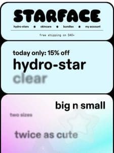 15% OFF HYDRO-STAR CLEAR