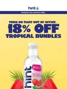 18% off makes hydration easy breezy