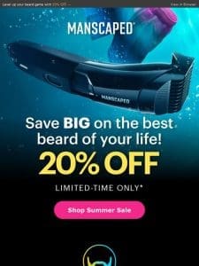 20% OFF all things beard