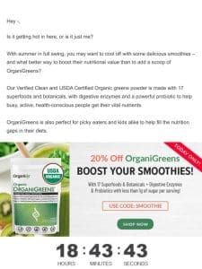 20% off OrganiGreens