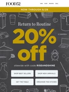 20% off sitewide is on.