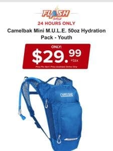 24 HOURS ONLY | CAMELBAK YOUTH HYDRATION PACK | FLASH SALE