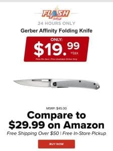 24 HOURS ONLY | GERBER FOLDING KNIFE | FLASH SALE