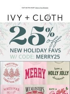 25% OFF CHRISTMAS IN JULY SALE ???