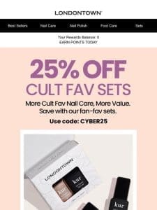 25% OFF Cult-Fav Sets