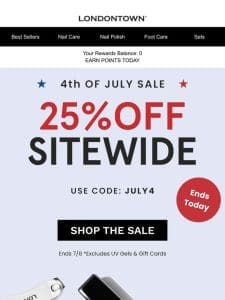 25% OFF SITEWIDE! Ends TODAY! ?