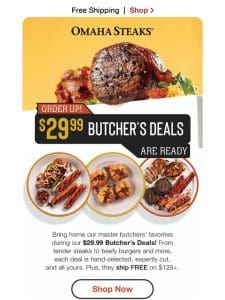 $29.99 Butcher’s Deals & FREE shipping today.