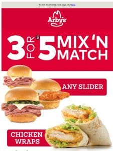 3 for $5 Mix ‘N Match