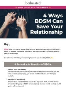 4 Ways BDSM Can Save Your Relationship