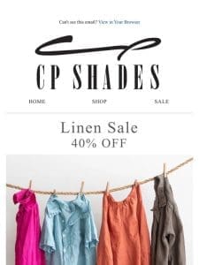 40% OFF – LINEN SALE