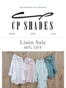 40% OFF – Linen Tops & Tunics