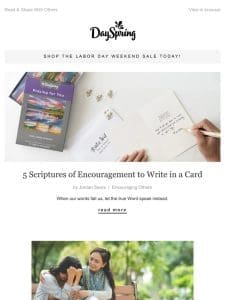 5 Scriptures of Encouragement to Write in a Card