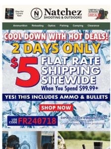 $5 flat rate shipping is back!