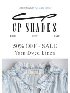 50% OFF – Yarn Dyed Linen