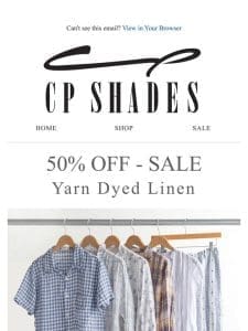 50% OFF – Yarn Dyed Linen