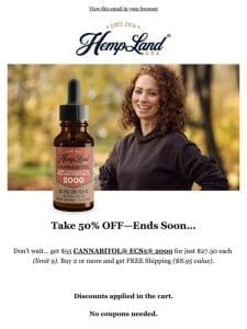 50% Off CANNABITOL® ECS5® 2000—Ends Soon